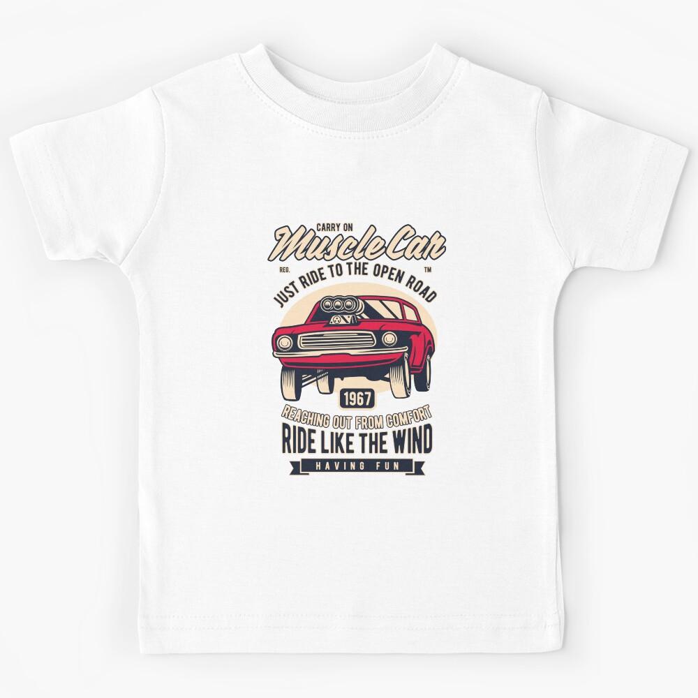 Ride Like the Wind Muscle High Performance American Vintage Classic Car Kids T-Shirt 170