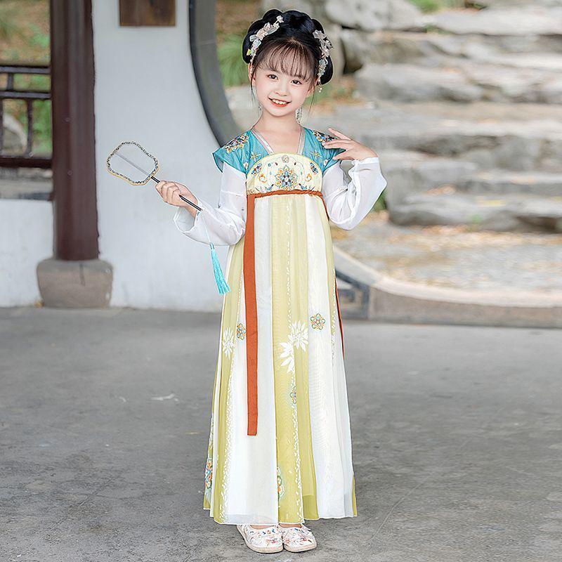 Children s Hanfu Tang Suit: Boys & Girls Ancient Chinese Costume for Mid-Autumn Festival, Spring & Autumn 170