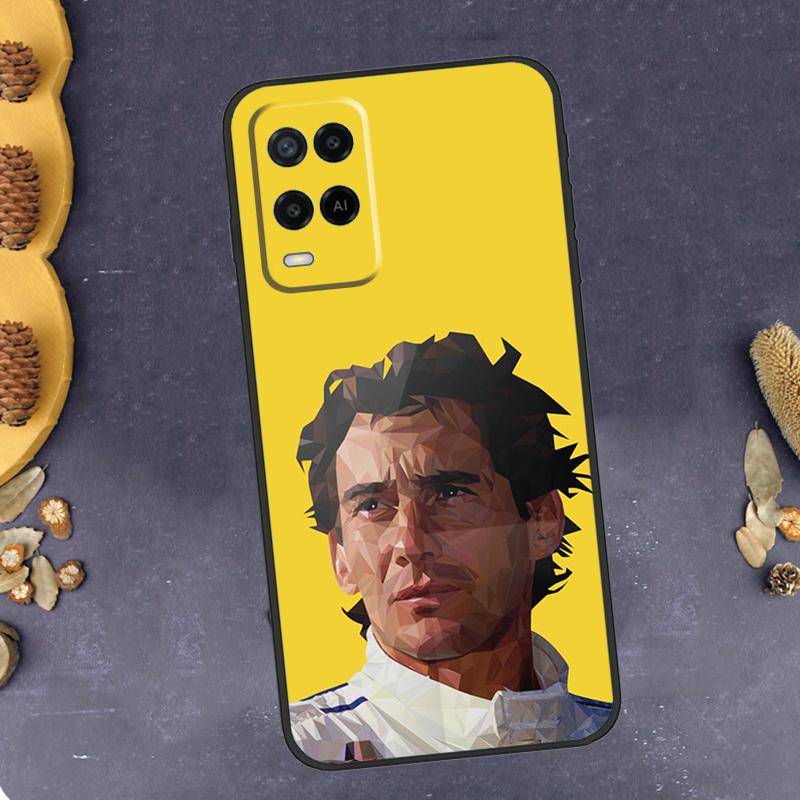 Racing Ayrton Senna Phone Case For Oppo A40 A60 A80 A78 A98 A18 A38 A58 A74 A94 A54 A16 A76 A96 A15 A17 A77 A57S