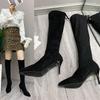 Pointed boots over the knee women's slim high heels 2025 autumn and winter new women's sexy high-end thin heel small boots