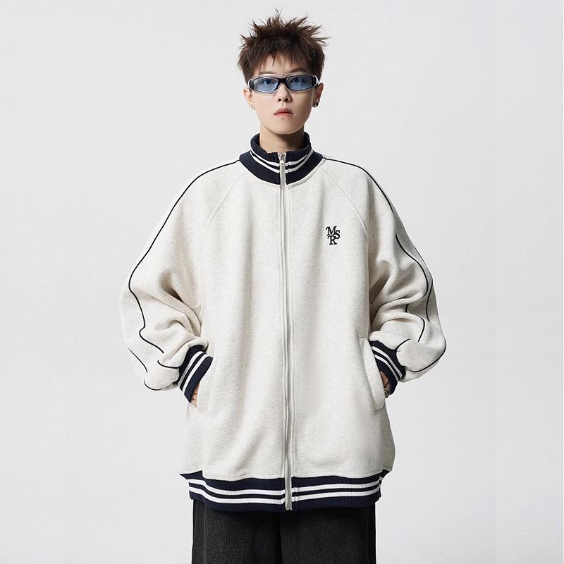 Американская тяжелая полосатая куртка мужская зимняя уличная модная брендовая вышитая бейсбольная куртка винтажная в стиле колледжа парная куртка