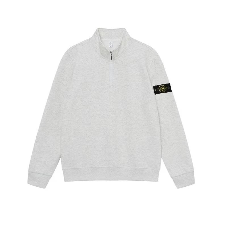 Unisex Island Home Abzeichen Hoodie: Klassisches Langarm-Half-Zip