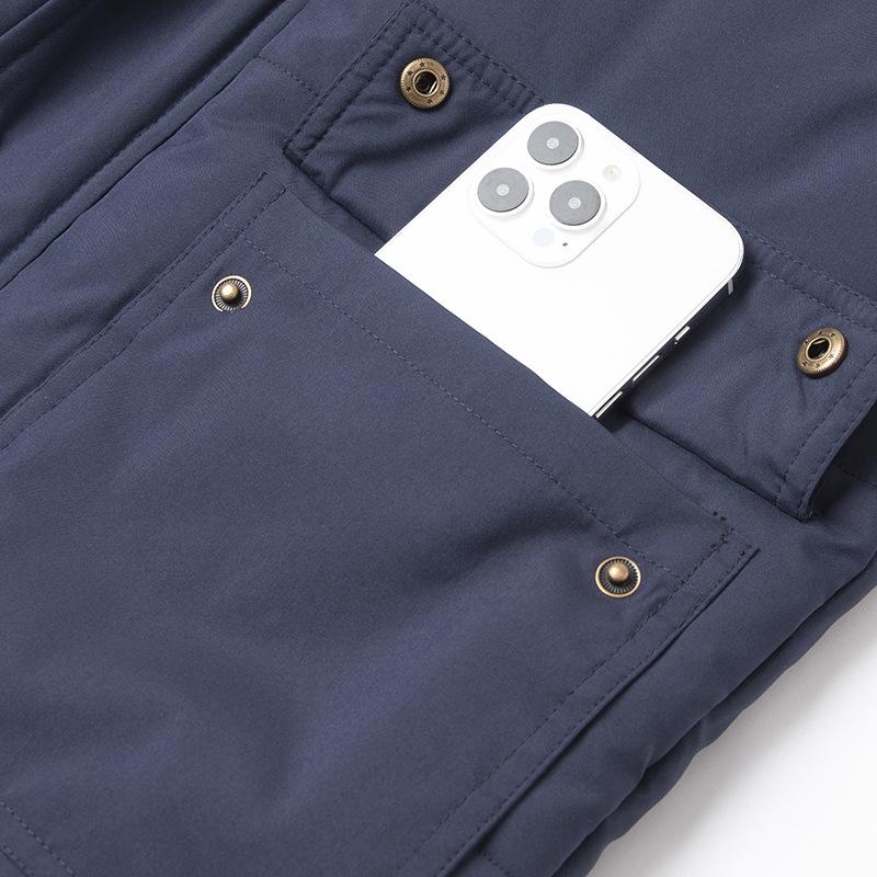 Men's Middle-aged and Elderly Fleece-lined Vest Dad's Windproof Waterproof Vest Sleeveless Large Size Sleeveless Jacket