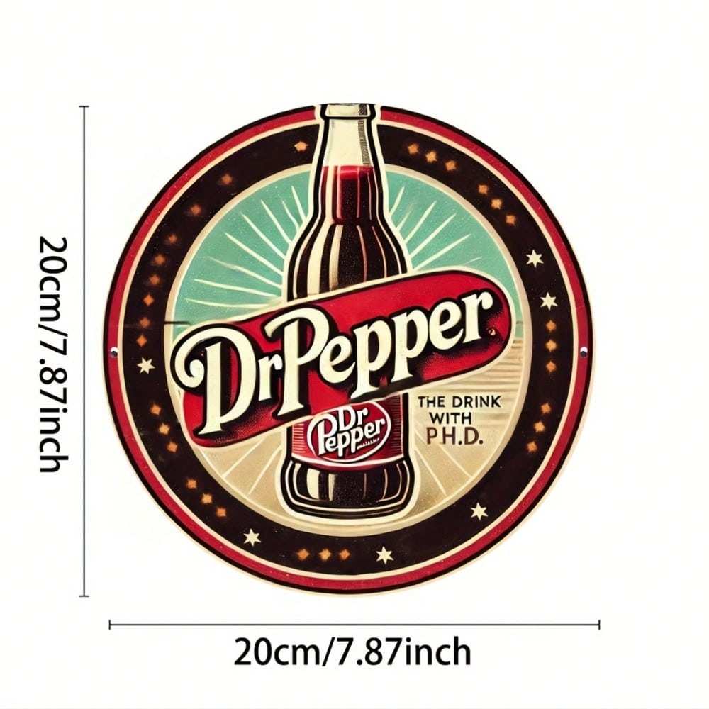 Dr Pepper Винтажная металлическая настенная живопись Ретро знак для кухни бара Декор Антикоррозийный разноцветный