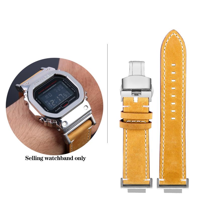 DW-5600 Vintage Rindsleder Uhrenarmband Für G-SHOCK Casio DW5600 GW-B5600 GW-M5610 GA 110 120 GA2100 Armband Uhrenarmband
