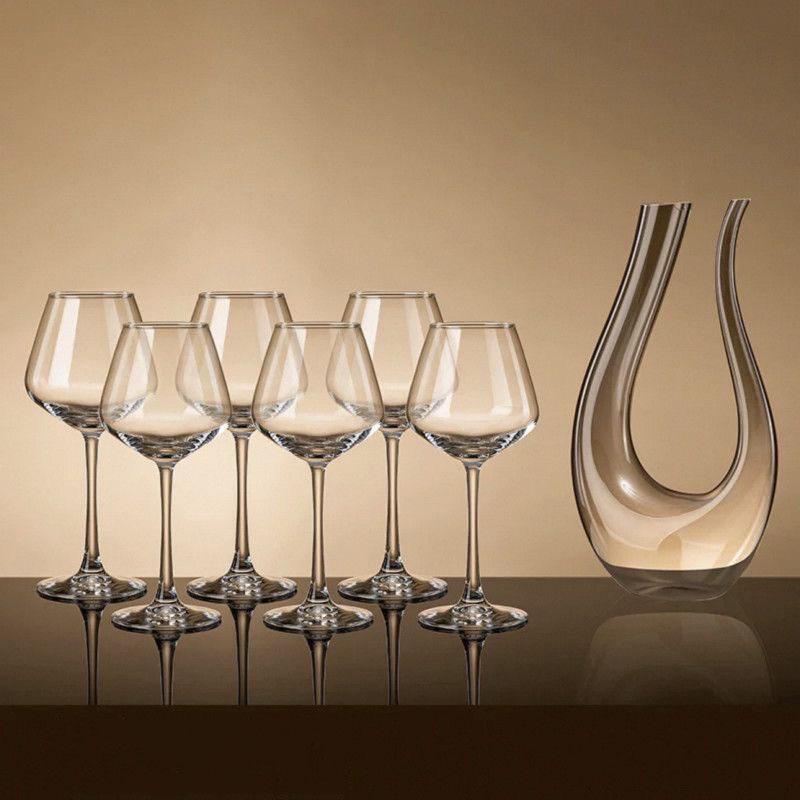European Red Wine Glasses Red Tie Goblet Burgundy Champagne Glass High-end Home Hotel Wine Cup Bar Accessories Table Decoration