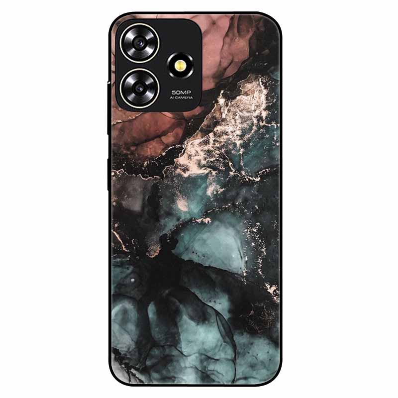 For ZTE Blade A73 4G Case 6.6'' Para Silicone Soft Cool Print Marble Phone Cover for ZTE BladeA73 A 73 4G Shockproof TPU Bags