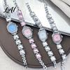Rhinestone Band Ladies Watch Square Dial Women Bracelet Watch Luxury Strap Analog Daily Casual Wear Wrist Fashion Accessories