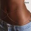 Fashion Sexy Imitation Rhinestone Metal Chain Waist Chain Women Summer Beach Body Chain Boho Beach Waist Chain Jewelry
