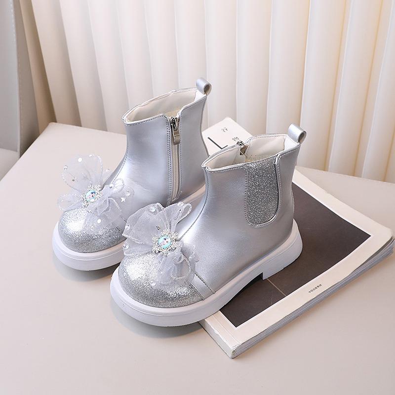 New Children's Boots Soft-soled Small Leather Shoes