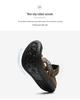 Men's Genuine Leather Cut-Out Toe Summer Sandals - Comfortable, Breathable, and Versatile for Outdoor Wear