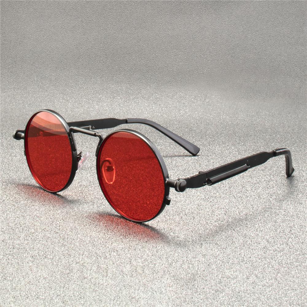 Vintage Punk Style Sunglasses Men Retro Round Metal Frame Women Sun Glasses Fashion Eyewear  Mujer