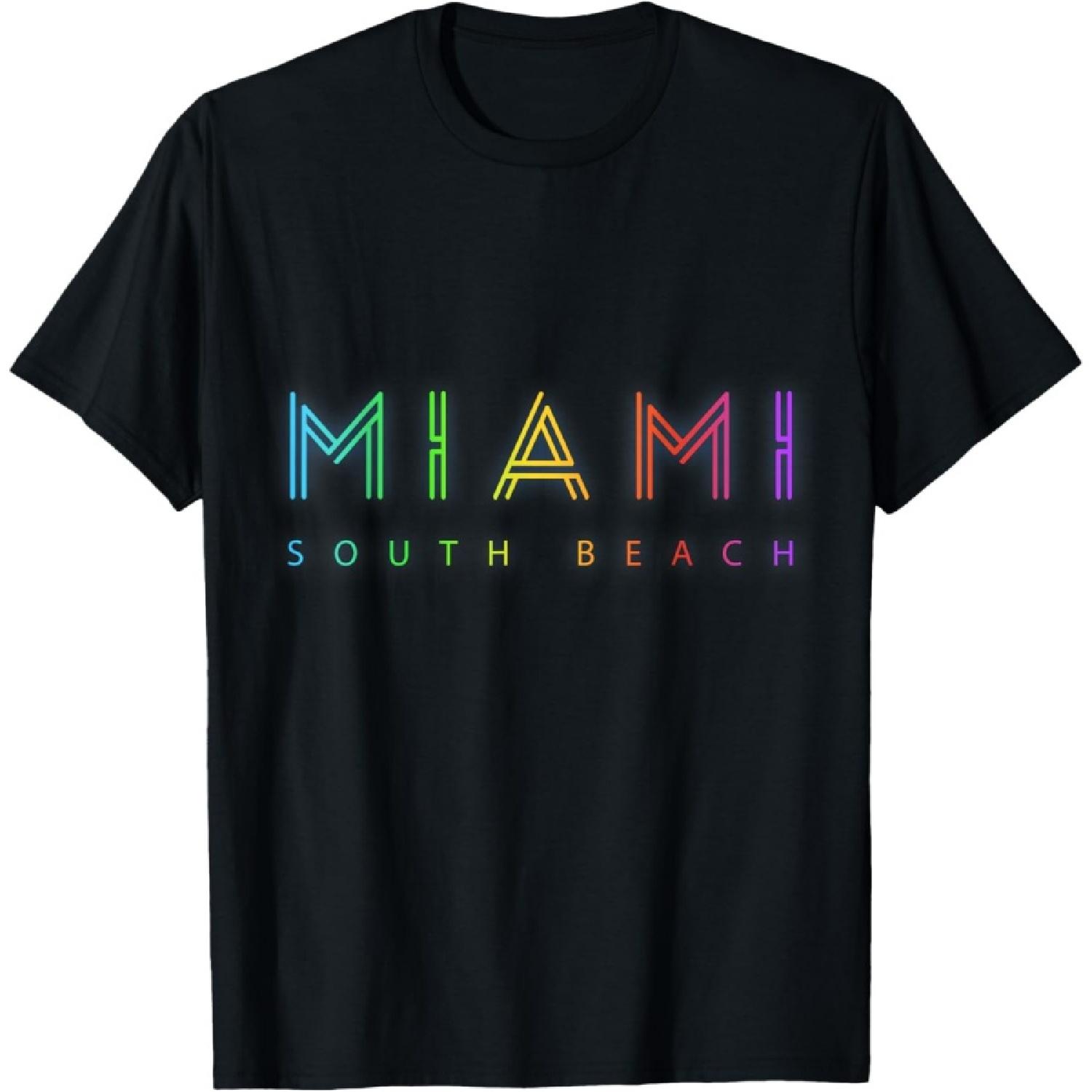 South Beach Miami Florida Art Deco T-Shirt T-Shirt S