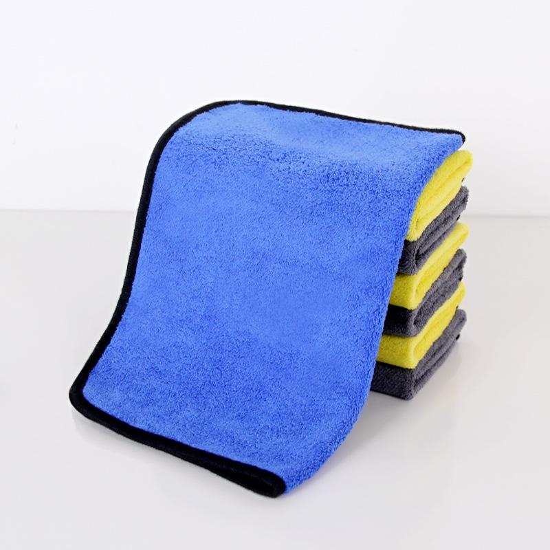 Double-Sided Coral Fleece Car Wash Towel - Lint-Free & Water-Absorbent, Custom Logo Available