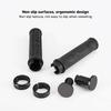 2 Pcs Handlebar Grips Shockproof Anti Slip Texture Soft Comfortable Black Mountain Bike Grips for Many Standard Bikes