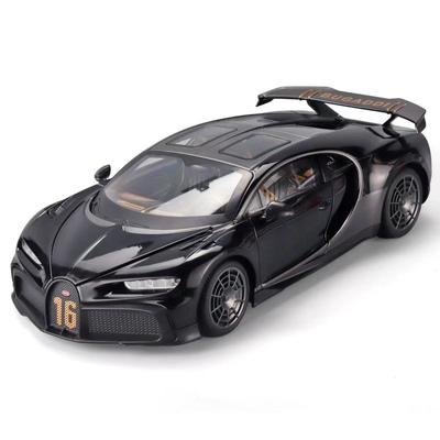 1/18 Bugatti Chiron Superauto Slitina Odlévaný Hračka Měřítko Model Auta Zvuk a Světlo Miniaturní Vozidlo Dětská Hračka Sběratelský Dekorativní Dárek