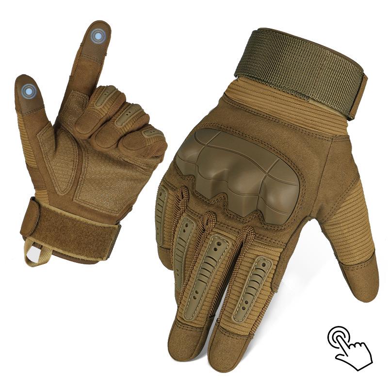 

Full-Finger Tactical Shooting Gloves: Warm, Fleece-Lined, Touchscreen-Compatible for Cold Weather Cycling & Combat Extra Large коричневий