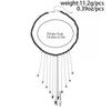 Salircon Personalized Irregular Tassel Pendant Necklace for Women Trendy Black Crystal Beaded Clavicle Chains Party Jewelry New