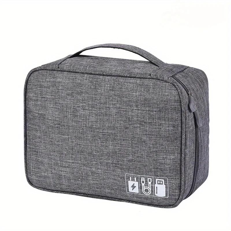 

Portable Travel Cable Storage Bag, Digital Electronic Organizer Case for USB Cables, Chargers, Plugs & Accessories