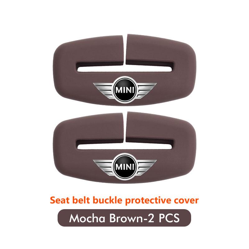 

2pcs Car Seat Silicone Belt Buckle Anti-Scratch Protector Cover For MINI Cooper One JCW Clubman Countryman R55 R56 F55 F56