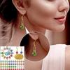 180 Pcs Crystal Birthstone Charms Jewelry Making Beads Pendants with Jump Rings