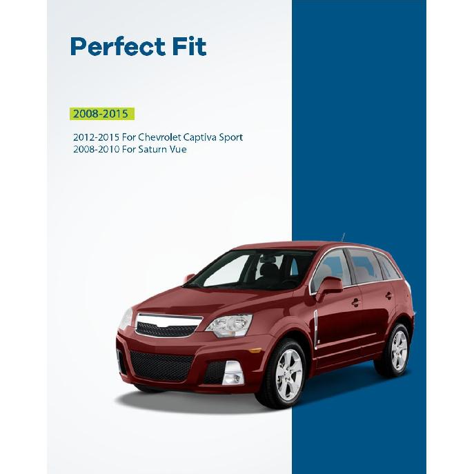 LUJUNTEC Innen Türgriff - Beifahrerseite Rechts, Chrom Direkter Ersatz für 2012-2015 für Chevrolet Captiva Sport, 2008-2010 für Saturn
