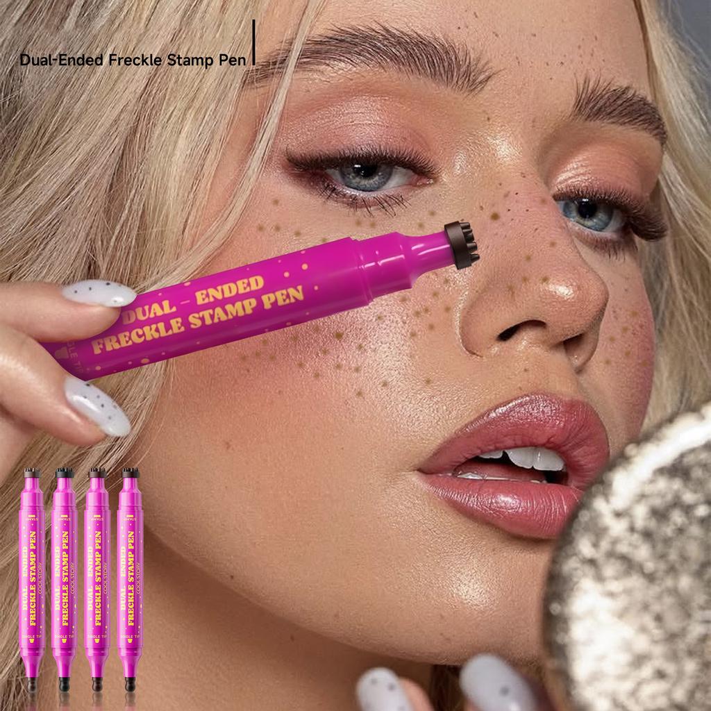 Freckle Pen,2-in-1 Artificial Freckles, Single Gourd Tip, Natural And Realistic Fake Freckles(2.8ml)