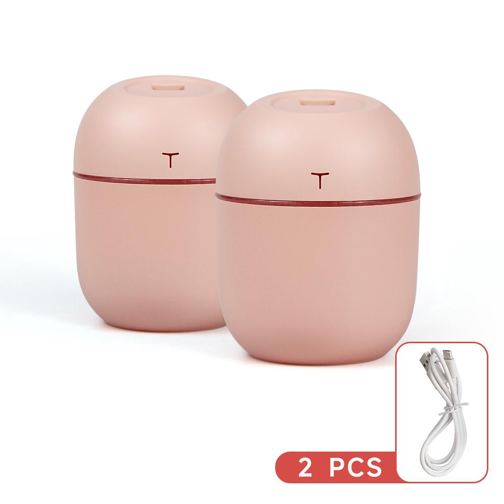 Mini USB Air Humidifier 220ML Portable Ultrasonic Humidifier with Colorful Night Light Quiet Operation for Home Office Bedroom