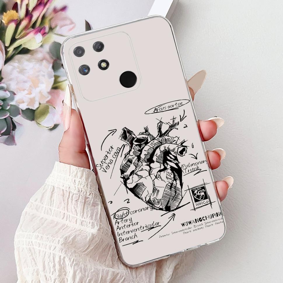 Soft Full RMX3430 Protective Cover For Realme Narzo 50A Casing Cat Pattern For Realme Narzo 50A Narzo50A Silicone Covers Case