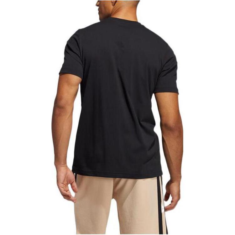 Adidas Dame Abstract T Lillard Basketball Character Print Short Sleeve T-Shirt Men Tops Black GH6718
