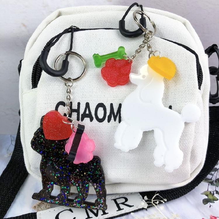 Fun Pendant Molds Keychain Jewelry Mould Dog Series Keyrings Moulds Silicone Moulds Suitable for Hand-Making Pendant