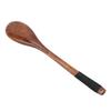 5PCS Wooden Spoons Environmental Long Handle Semicircle Beech Wood Small Wood Spoons for Dining Room