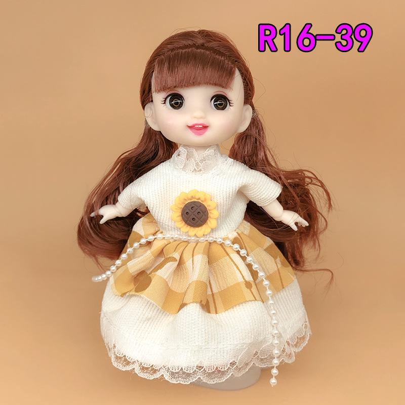 

6-дюймовая модная кукла BJD: Принцесса Джинсовое Свадебное Платье и Аксессуары Random Doll + Clothes + Shoes