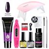 Poly UV Gel Kit All for Manicure Gel Nail Extension Set Slip Solution Builder Acrylic Gel Polish Nail Art Tool Design Fingertips