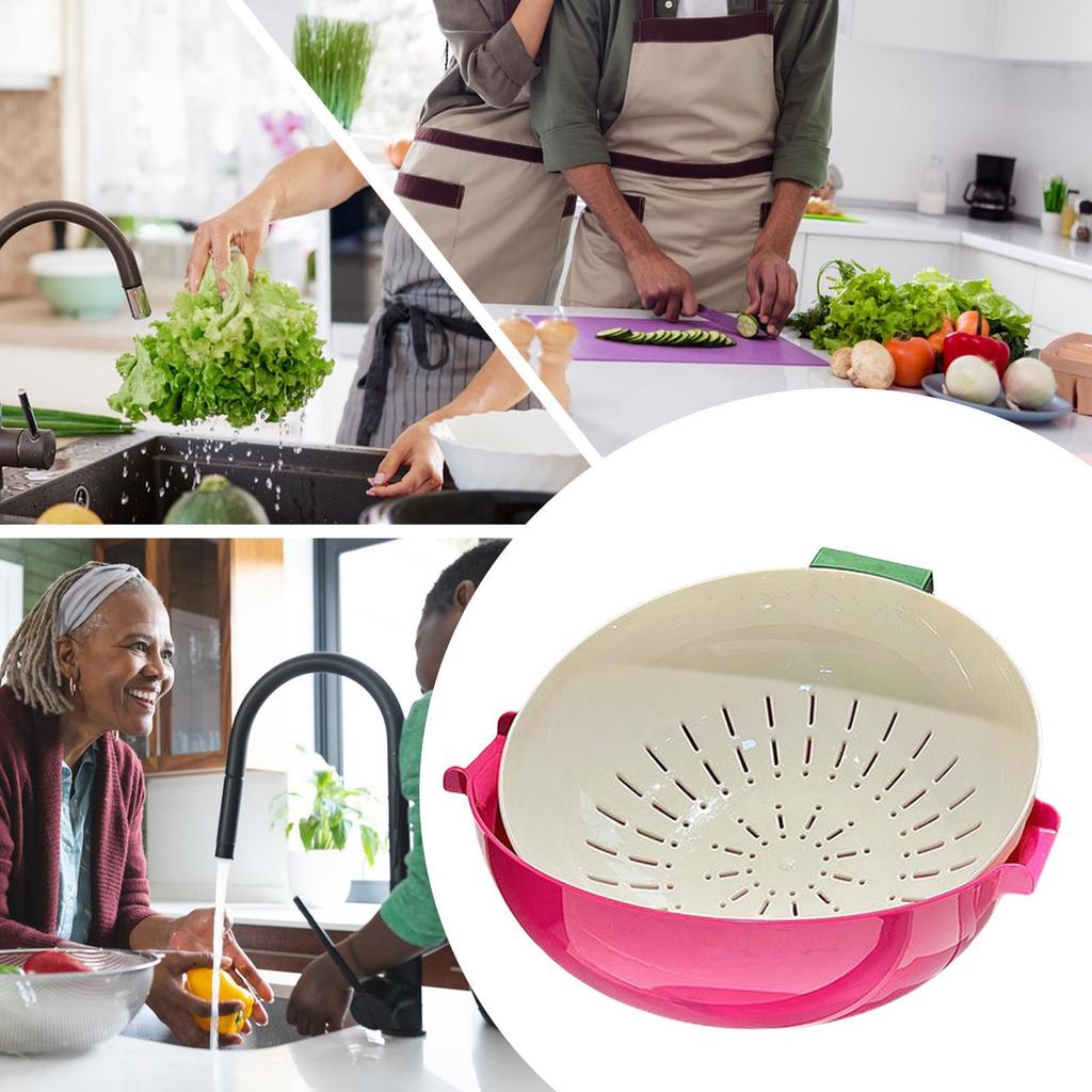 Strainer Bowl Vegetable Washing Drain Basket Bowl Washing Colander Cleaning Tools Kitchen Gadgets Drainer For Home Apartment
