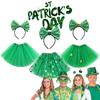 St. Patrick's Day Glücksbringer Grünes Kleeblatt Pailletten Garn Kurzer Rock Reifen Festival Erwachsener