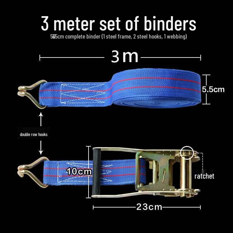 Cintas de Amarração de Carga Pesada com Catraca e Tensionador de Corda de Freio.