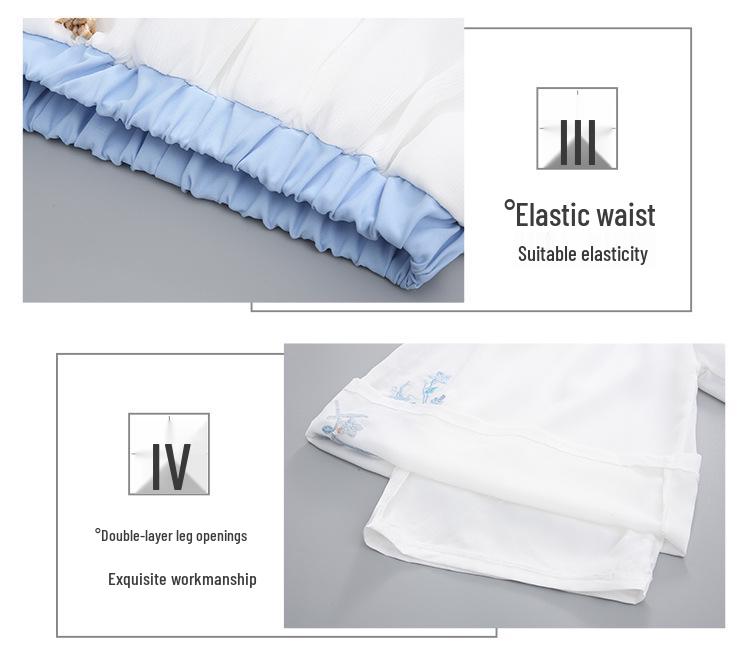 Kids' Hanfu Autumn Performance Costume Set: Tang Suit Robe & Pouch for Boys and Girls (2023)