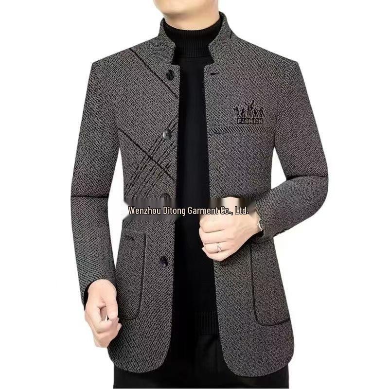 Veste d'hiver à col montant pour homme: Nouveaux Vêtements d'extérieur Décontractés Élégants