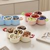 2 In 1 Dried Fruit Plate Double-layered with Drainer Fruit Drain Basket Large Capacity Creative Food Storage Tray