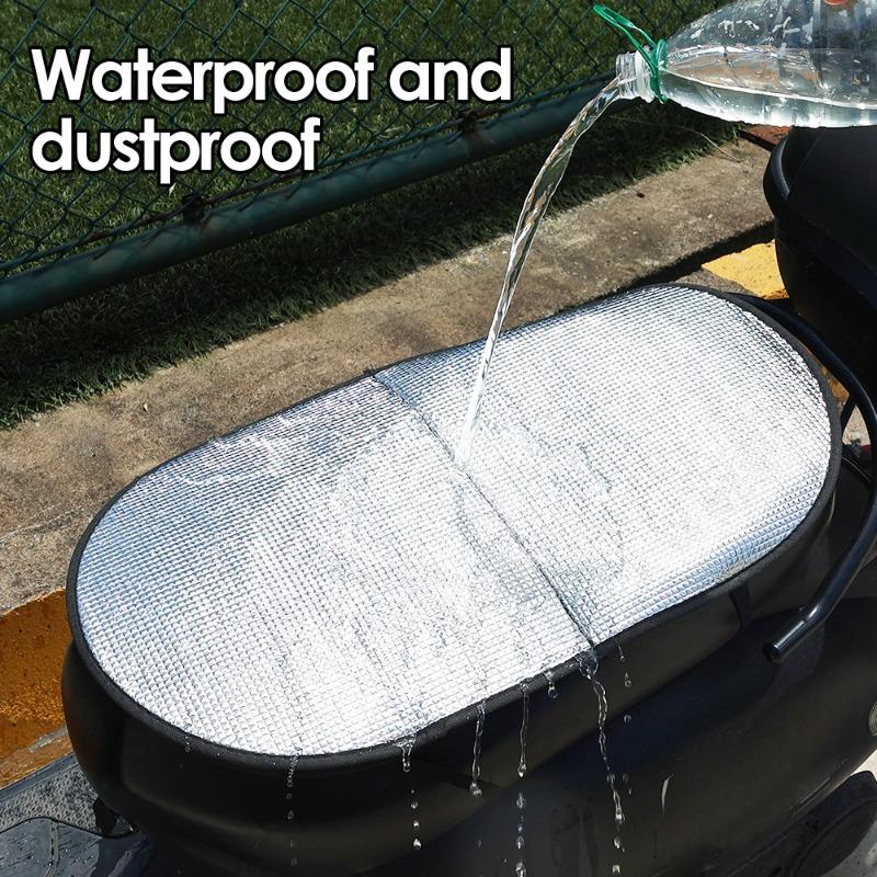 Motorcycle Seat Cushion Cover Thermal Insulation Sun Protection Seat Cover Waterproof Folding Dry Wet Separation Seat Cushion