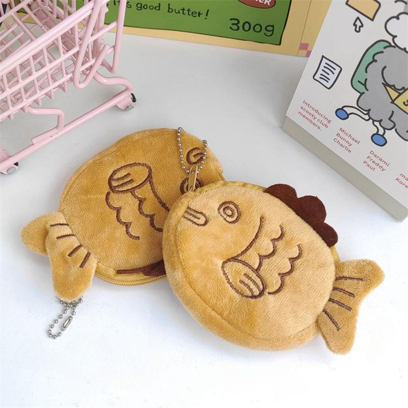 Creative Cute Taiyaki Coin Purse: Red Envelope & Bluetooth Earphone Storage Bag