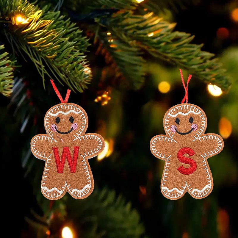 Christmas Gingerbread Man Ornaments: Festive Alphabet Hanging Decorations