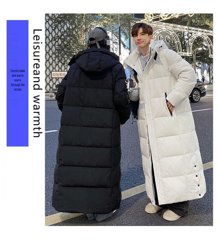 Ultra Long Goose Down Jacket - Windproof, Waterproof, Extra Thick Winter Coat for Men & Women