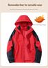 Unisex Cross-Border Three-in-One Fleece Jacket: Waterproof, Windproof, Hooded Outdoor Mountaineering Suit