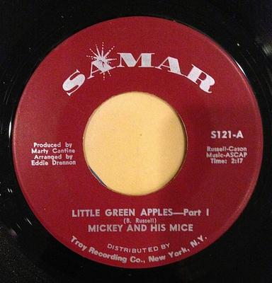 7-tums Skiva MICKEY & HIS MICE - Little Green Apples - Del I / Del S121 SAMAR 1968 US Soul/Funk Begagnad