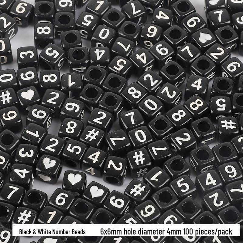 Colorful Acrylic Square Beads: English & Russian Letters for Handmade DIY Bracelets & Jewelry Accessories