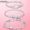 New Pulseira 925 Sterling Silver Original Me Bracelet Women Fit Brand Me Charm Beads Fashion DIY Jewelry for Women Gift