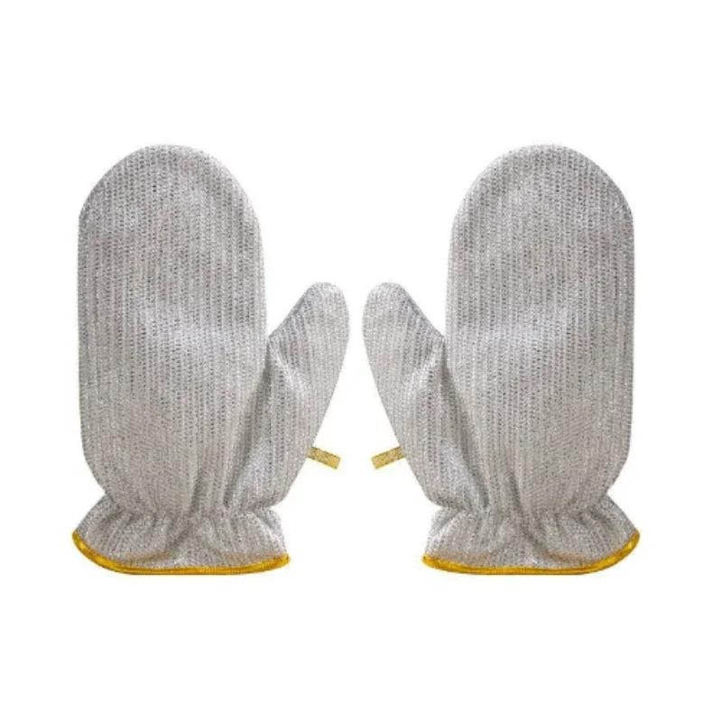Reusable Thickened Household Gloves Kitchen Steel Wire Gloves Waterproof Oil Resistant Dishwashing Gloves for Cleaning