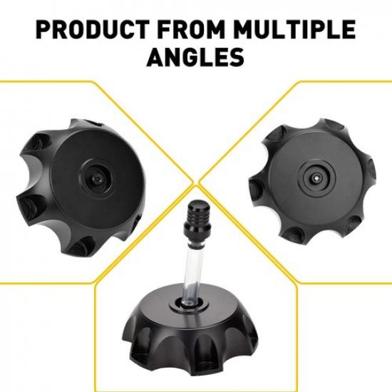 Gas Fuel Cap Tank Petrol Cover For Motorcycle Black Aluminum Alloy Accessories
